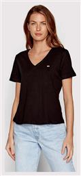 Γυναικείο T-shirt με V Λαιμόκοψη Μαύρο Tommy Hilfiger