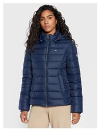 Κοντό Γυναικείο Puffer Μπουφάν για Χειμώνα Navy Μπλε Tommy Hilfiger