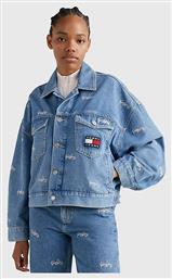 Κοντό Γυναικείο Τζιν Μπουφάν Μπλε Tommy Hilfiger