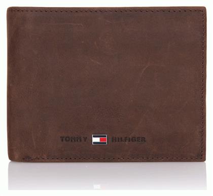 Leather Flap Δερμάτινο Ανδρικό Πορτοφόλι Καφέ Tommy Hilfiger