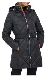 Μακρύ Γυναικείο Puffer Μπουφάν για Χειμώνα Μαύρο Tommy Hilfiger