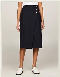 Midi Φούστα σε Navy Μπλε χρώμα Tommy Hilfiger