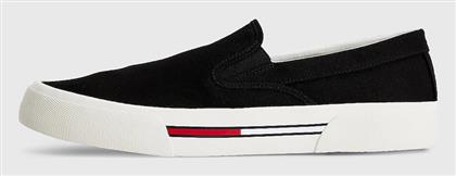 Πάνινα Ανδρικά Slip-On Μαύρα Tommy Hilfiger