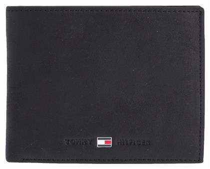 Trifold Δερμάτινο Ανδρικό Πορτοφόλι Μαύρο Tommy Hilfiger