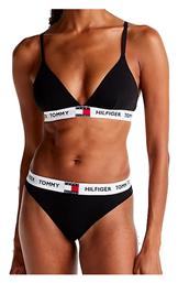 Βαμβακερό Γυναικείο String Μαύρο Tommy Hilfiger