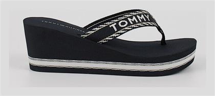 Webbing H Σαγιονάρες με Πλατφόρμα σε Navy Μπλε Χρώμα Tommy Hilfiger
