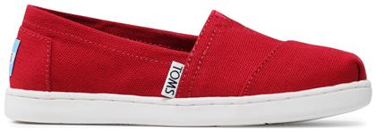 Toms Παιδικές Εσπαντρίγιες Slip-On Κόκκινες Alpargata