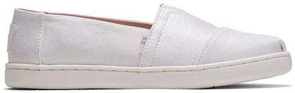 Παιδικές Εσπαντρίγιες Slip-On Λευκές Alpargata Shimmer Toms