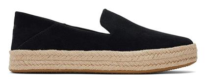 Suede Γυναικείες Εσπαντρίγιες σε Μαύρο Χρώμα Toms
