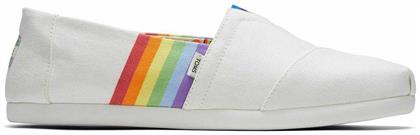 Unity Rainbow Ανδρικές Εσπαντρίγιες σε Λευκό Χρώμα Toms