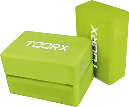 Toorx AHF-025 Yoga Τουβλάκι Πράσινο 23x15x7.5cm με Διάμετρο 7.5cm