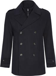 TOP SECRET PEA COAT ΠΑΛΤΟ ΑΝΔΡΙΚΟ ΣΕ ΣΚΟΥΡΟ ΜΠΛΕ από το Koolfly