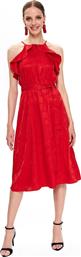 Top Secret Midi Καλοκαιρινό Βραδινό Φόρεμα με Τιράντα Κόκκινο από το Koolfly