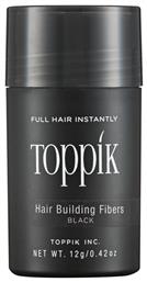 Ίνες Κάλυψης Αραίωσης Μαλλιών με Κερατίνη Hair Building Fibers Regular Black 12gr Toppik