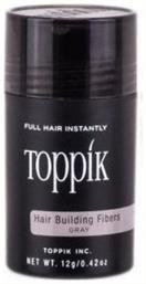 Ίνες Κάλυψης Αραίωσης Μαλλιών με Κερατίνη Hair Building Fibers Regular Gray 12gr Toppik