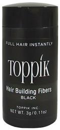Ίνες Κάλυψης Αραίωσης Μαλλιών με Κερατίνη Hair Building Fibers Travel Black 3gr Toppik