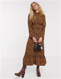 Topshop floral midi dress in mustard-Yellow από το Asos