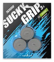 Sucky Tennis Overgrips - 0.60mm x 3 Grey Topspin