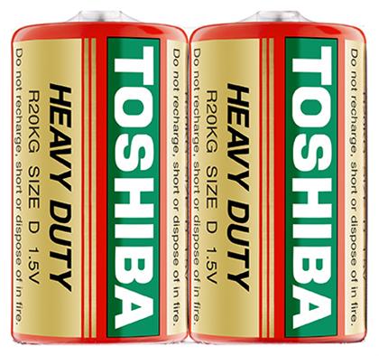 Heavy Duty Μπαταρίες Zinc D 1.5V 2τμχ Toshiba
