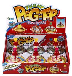Σβούρα Peg Top (Διάφορα Σχέδια) 1 τμχ ToyMarkt