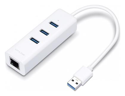 TP-LINK UE330 v3 USB 3.0 Hub 3 Θυρών με σύνδεση USB-A / Ethernet Λευκό - TP LINK