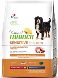 Natural Sensitive Adult Medium/Maxi 3kg Ξηρά Τροφή χωρίς Γλουτένη για Ενήλικους Σκύλους Μεσαίων & Μεγαλόσωμων Φυλών με Πάπια Trainer