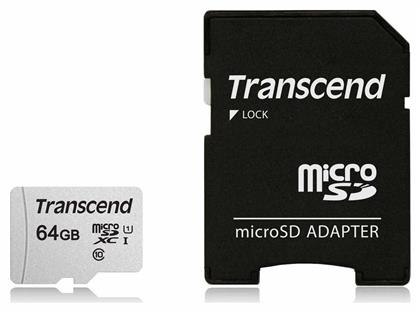 300s microSDXC 64GB Class 10 U1 V30 A1 UHS-I Transcend