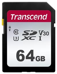 300s SDXC 64GB Class 10 U1 V30 UHS-I Transcend
