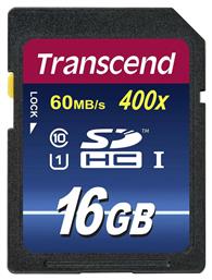 Premium SDHC 16GB Class 10 U1 UHS-I Transcend