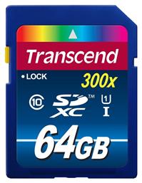 Premium SDXC 64GB Class 10 U1 UHS-I Transcend