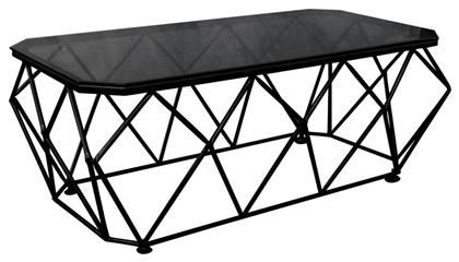 Τραπεζάκι Σαλονιού Acton Μ123xΠ63xΥ44εκ. Μαύρο - Woodwell