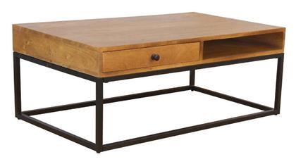 Τραπεζάκι Σαλονιού Cassetto 100x60x40cm Καρυδί Μαύρο - Liberta