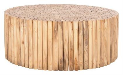 Τραπεζάκι Σαλονιού Cooter Μ100xΠ100xΥ40εκ. Κλαδια Teak-φυσικο - HomeMarkt