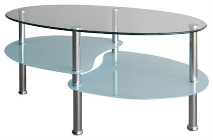 Τραπεζάκι Σαλονιού Corsica 90x50x44cm Διάφανο - Woodwell