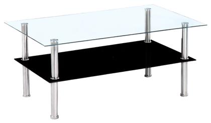 Τραπεζάκι Σαλονιού Daniel 103x63x43cm Διάφανο - Woodwell