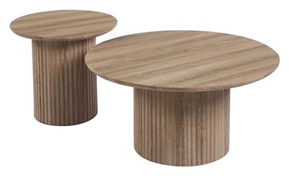 Τραπεζάκι Σαλονιού Diaz 2τμχ Μ80xΠ80xΥ40εκ. Natural - Woodwell