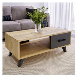 Τραπεζάκι Σαλονιού Gilbert Μ90xΠ45xΥ35εκ. Sapphire Oak / Ανθρακί - Megapap