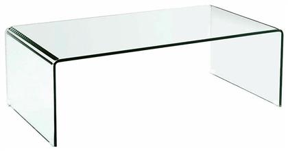 Τραπεζάκι Σαλονιού Glasser Clear 110x55x35cm Διάφανο - Woodwell