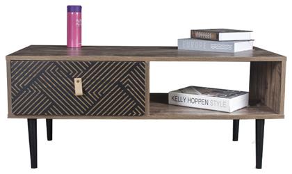 Τραπεζάκι Σαλονιού Home Μ100xΠ50xΥ42.5εκ. Καφέ - Fylliana