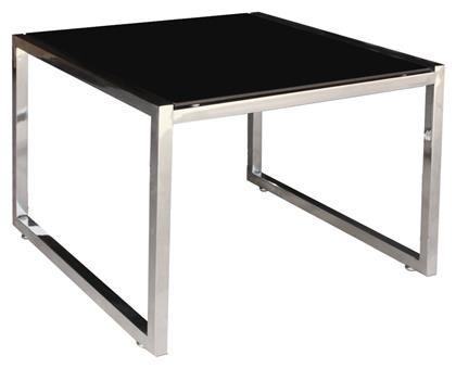 Τραπεζάκι Σαλονιού Μ60xΠ60xΥ60εκ. Inox / Μαύρο - Woodwell