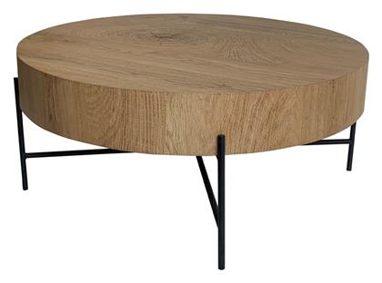 Τραπεζάκι Σαλονιού Madera 80x80x36cm Φυσικό Μαύρο - Liberta