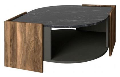 Τραπεζάκι Σαλονιού Marbel 75x75x40cm Καφέ - Megapap