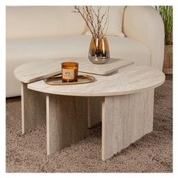 Τραπεζάκι Σαλονιού Moira 2τμχ 90x90x41cm - Megapap