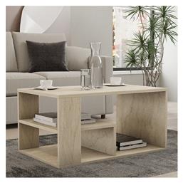 Τραπεζάκι Σαλονιού Rodom 80x50x40cm Travertine - Megapap