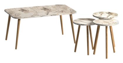 Τραπεζάκι Σαλονιού Soul 4τμχ 90x55x43cm - Megapap