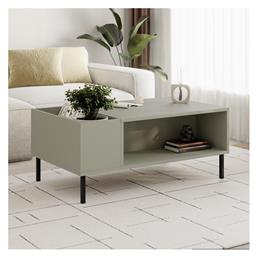 Τραπεζάκι Σαλονιού Vena 100x60x42cm Ash Green - Megapap