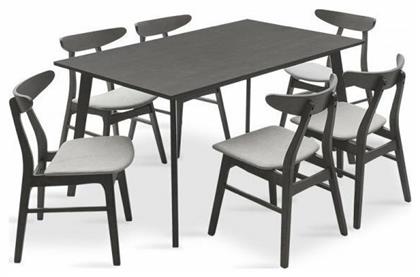 Τραπεζαρία Benson / Orlean 7τμχ Rustic Grey 150x90εκ. Pakoworld