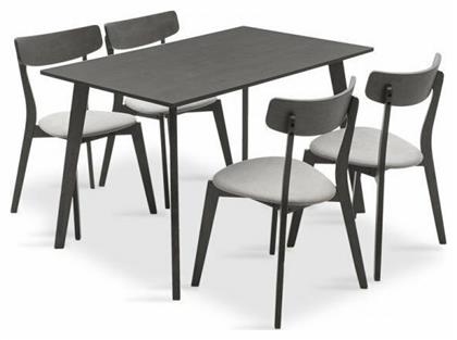 Τραπεζαρία Benson / Toto 5τμχ Rustic Grey 120x75εκ. Pakoworld