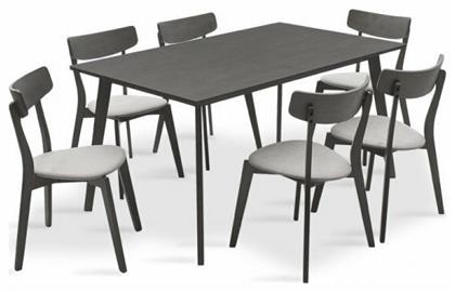 Τραπεζαρία Benson / Toto με 6 Καρέκλες 150x90εκ. Rustic Grey - Pakketo