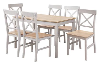 Τραπεζαρία Daily 7τμχ 150x90εκ. Woodwell